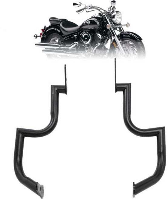 킹레엠씨 엔진 가드 고속도로 무료도로 충돌 방지대 야마하 V스타 XVS 1100 클래식 커스텀 실버라도 무광 검정, Matte Black, 1개