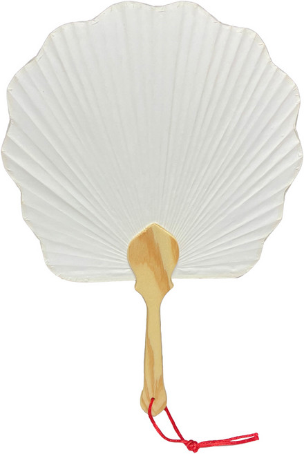 모닝오피스 꽃부채A 10개. 부채만들기 종이부채 모양부채