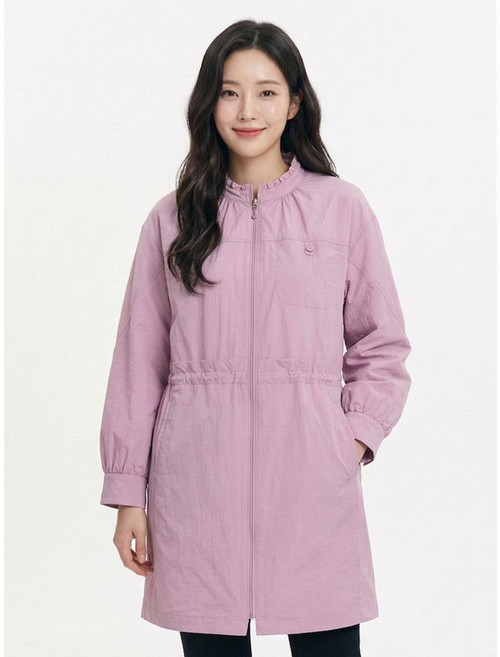 크로커다일레이디 핑크 여성 넥셔링 간절기 코트 CLCMCT104