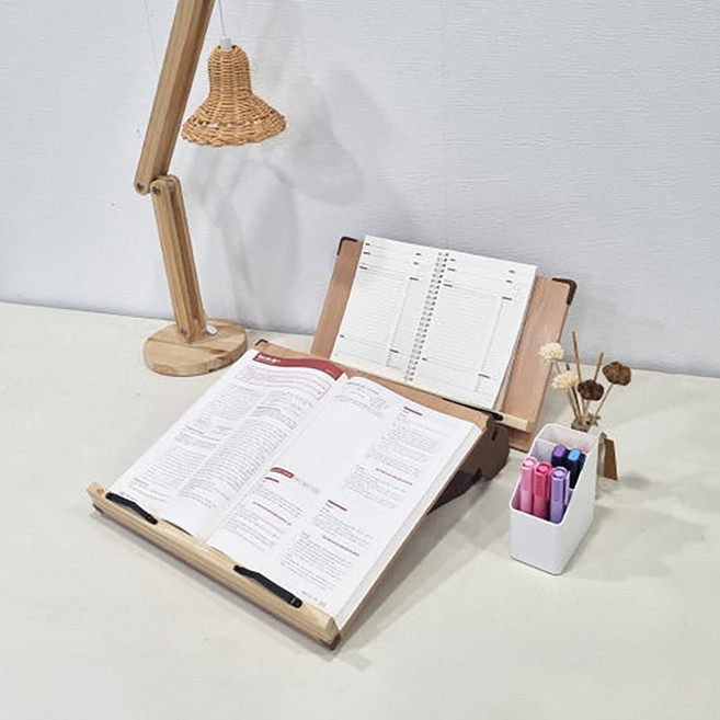 위즈 2단독서대 루미40 필기용 책거치대 원목 책받침대 각도조절 북스탠드, 듀얼모드(2단 회전판 추가)