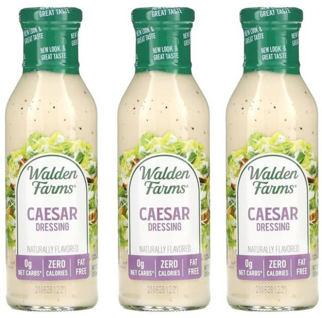 월든 팜스 시저 드레싱 (355ml) x3병 무지방 제로칼로리, 3개, 355ml