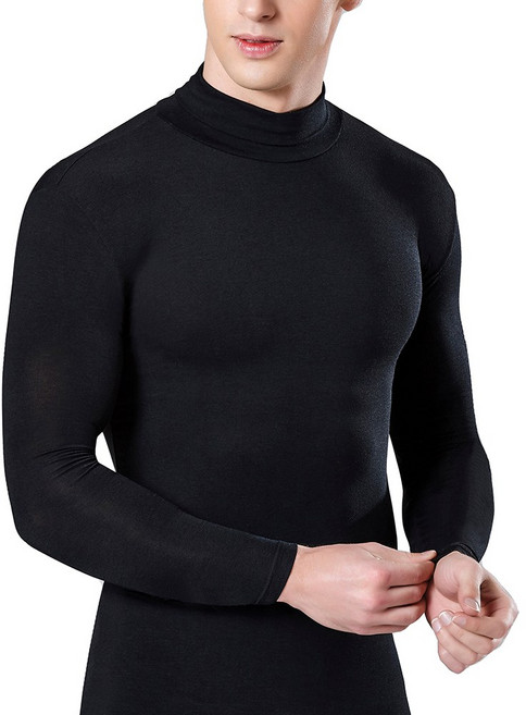 제임스딘 남성 목폴라 발열 상의 부드러운 겨울 내복