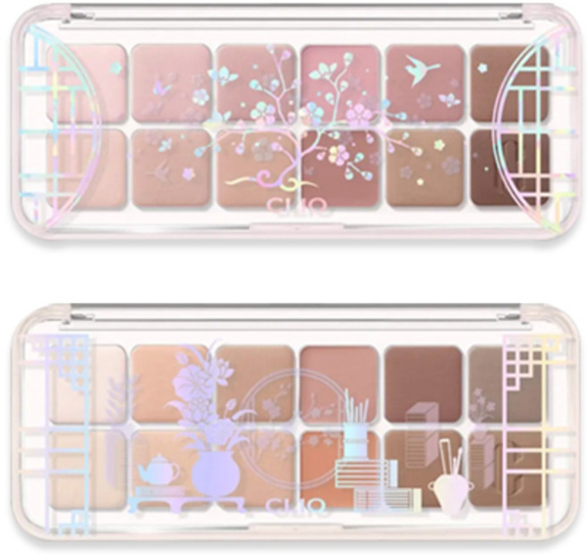 CLIO Pro Eye Palette Air 21 Mogamju Library眼影盤，柔和色彩，持久服貼，打造精緻眼妝, MAEHWA RIBBON, 1個