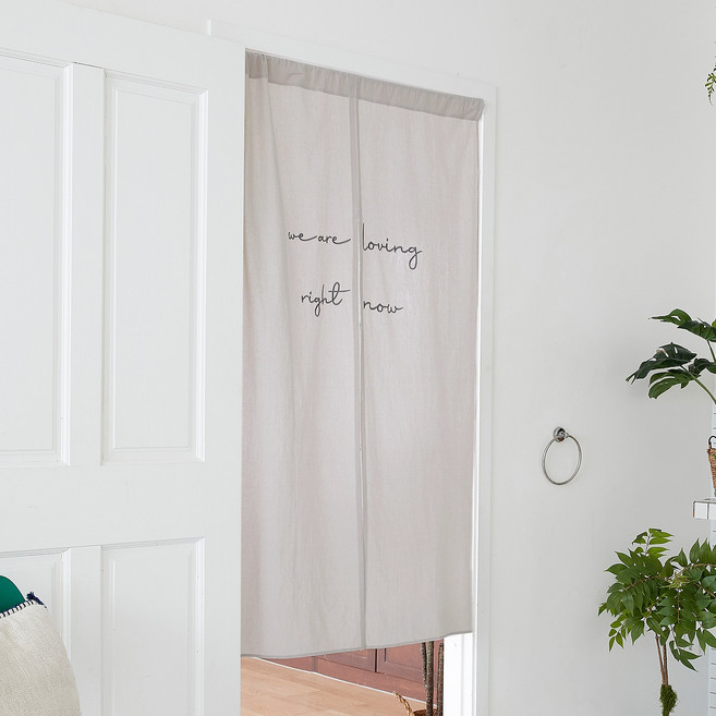 폴라도레 주방 가림막 커튼 워싱면 문 현관 가리개