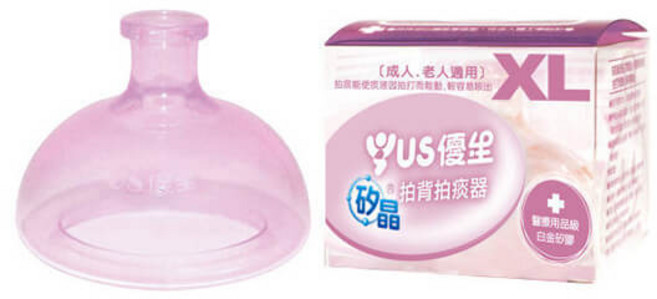 US優生 矽晶拍背器 XL, 粉, 1個