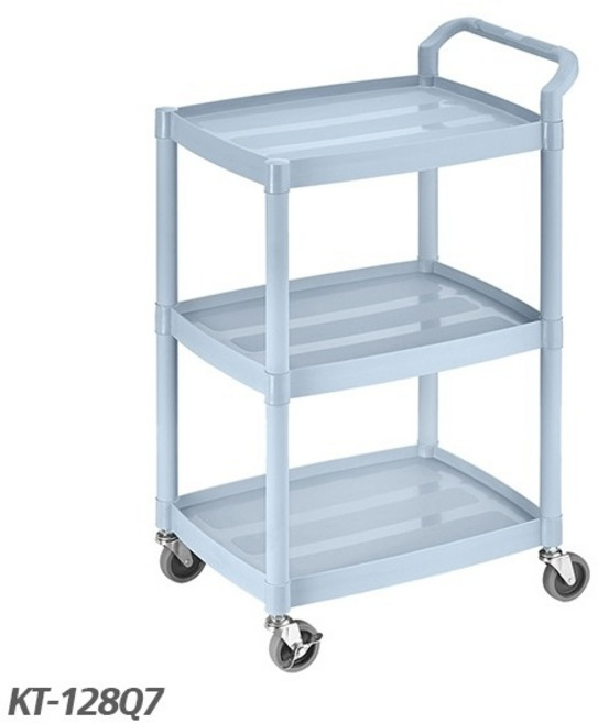 康得倫 輕巧型工作推車 KT-128Q 550x375x895mm 36kg 載重, KT-128Q7 靜謐藍, 靜謐藍, 3層