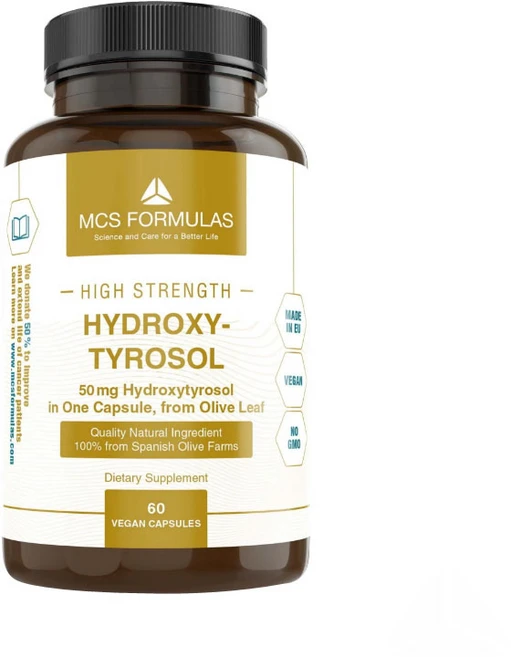 MCS Formulas ﻿﻿고함량 ﻿하이드록시타이로솔 50mg 60캡슐 Hydroxythyrosol, 1개, 60정 - 쿠팡