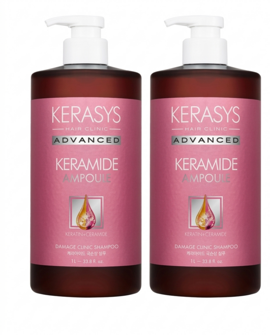 케라시스 케라마이드 극손상 클리닉 샴푸, 1L, 2개