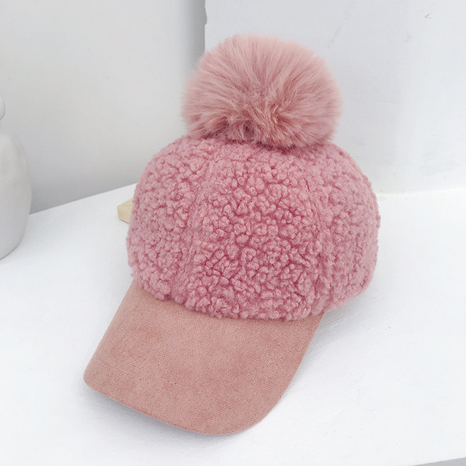 여자 캡모자 볼캡 겨울 양털 방울 방한 소두 얼굴 작아보이는 모자