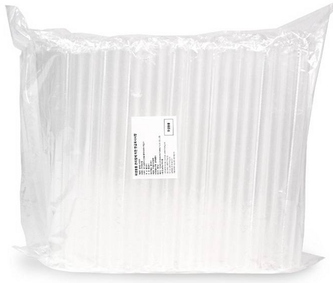 대성산업 일자 투명 개별 버블티 스트로우, 200개입, 1세트