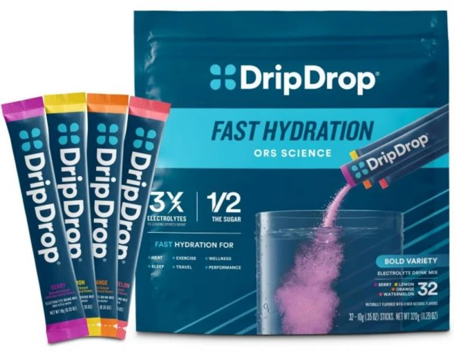 DripDrop Hydration Packets - Bold Variety Pack - Single Serve Electrolytes Powder Drink Mix - Wate, 10g, 1 - 쿠팡