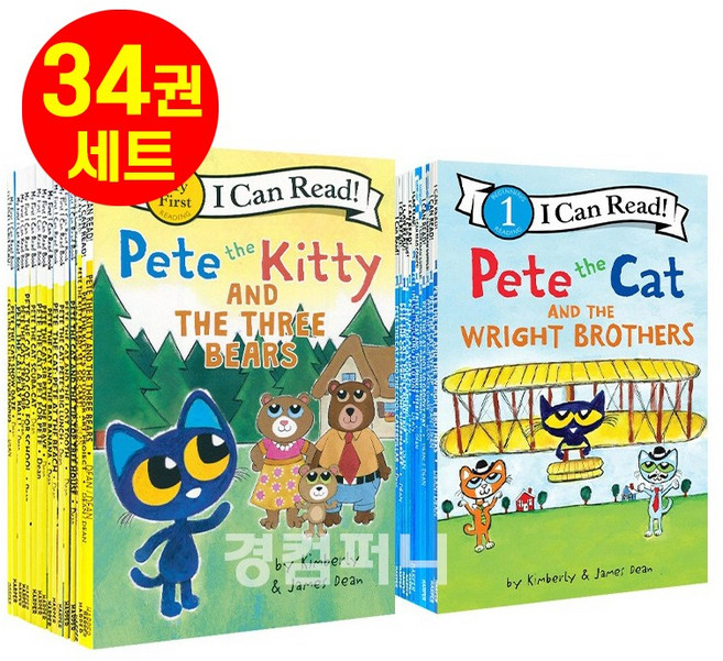 [경컴퍼니] 국내 아이캔리드 피트더캣 34권 I can read pete the cat 영어원서 음원제공