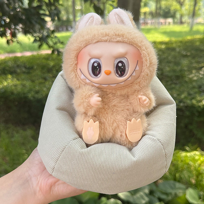 인형용 젤라또 미니 빈백 쇼파 쿠션 세트 솜깅이 의자 라부부 아이돌 굿즈 엠디, 얼그레이, 1개