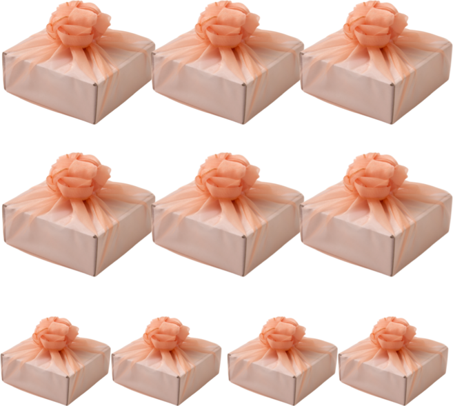 미담 크리스탈 보자기 선물 포장용 70x70cm, 10개, 주황