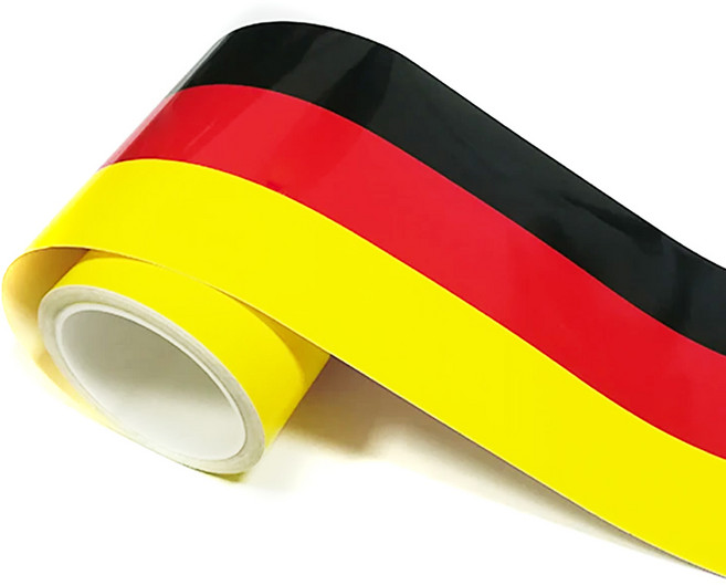 셀렉트템 3색 라인스티커 호환 25m 국기스티커 흠집가림 라인 데칼 튜닝 포인트, 1개, 15cm독일