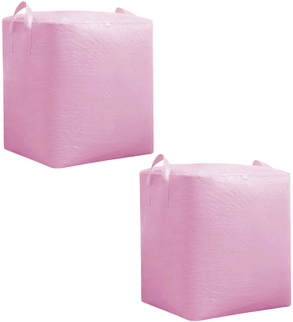 브로상회 찢어지지 않는 대용량 이사가방 짐가방, 2개, 핑크