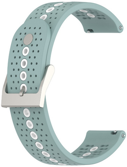 Garmin Forerunner 570 智慧錶 20mm 運動矽膠錶帶 雙色透氣腕帶, 岩青白, 1個