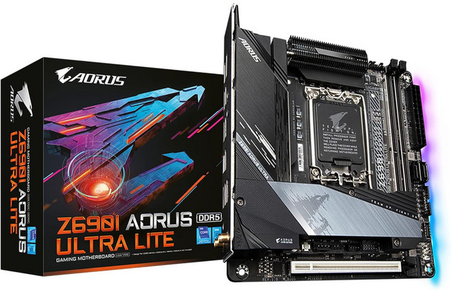기가바이트 Z690I AORUS 울트라 라이트 게이밍 마더보드 포함