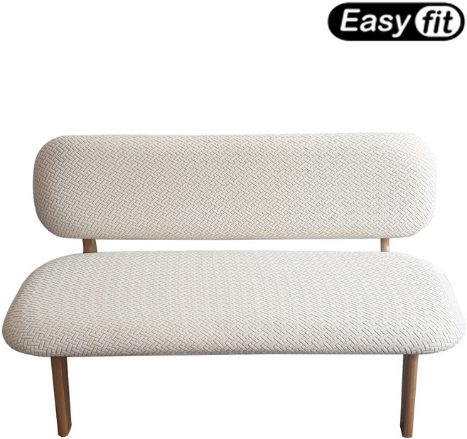 [호환] 한샘포레 의자 커버 천갈이 식탁 의자 리폼 덮개, 아이보리, 벤치커버