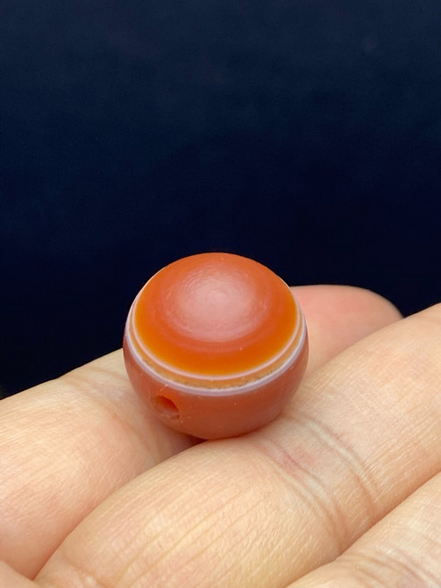 天眼 天珠 圓珠 配珠 吊墜 鎖骨珠 配飾 掛件 橘皮表面 尺寸17mm+ 編號X, 如圖所示, 1個