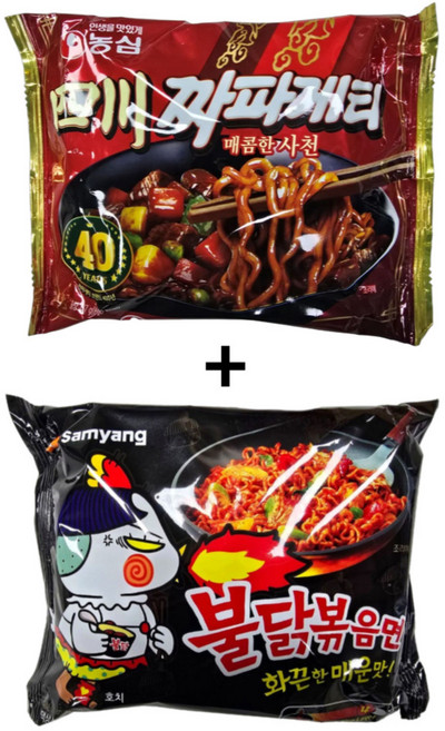 삼양 불닭볶음면140gx1+농심 사천짜파게티137gx1= (1세트), 15세트