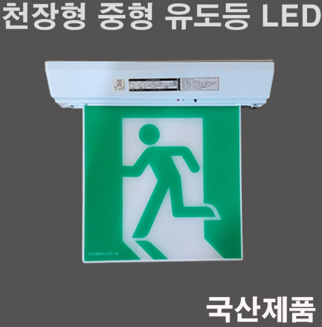 천장형 중형 유도등 단면 무방향 LED식 현대방재산업, 1개