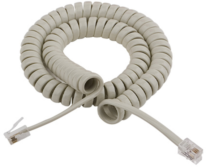 DUNIDEN DUNIDEN 전화기 선 스프링 코드 65cm 그레이 DUSC65GY