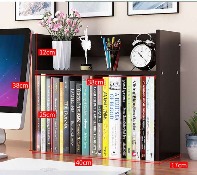 뉴타임즈13 다용도 작은 책꽂이 학생용 책상 위에 베이직 미니사이즈 키높이 수납 침실 부엌 선반 XT10 A28, 03 HHTS 2층, 1단