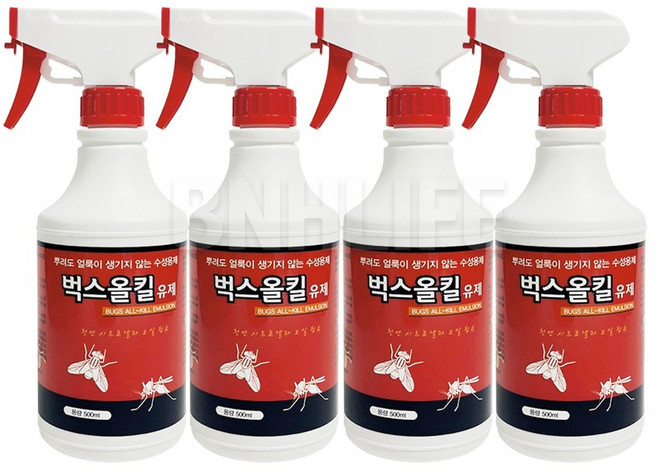 벅스올킬 500ml [4세트] 분무형 살충 스프레이 개미 진드기 빈데 벼룩 진드기 바퀴벌레 퇴치, 1개입, 4개