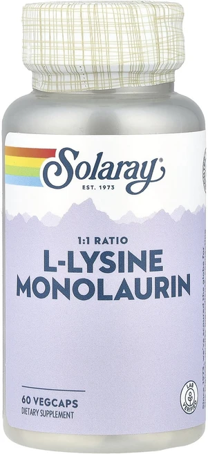 Solaray L-라이신모노라우린 1:1 비율 베지 캡슐 60정, SolarayL라이신모노라우린11비율베지캡슐60정, 1개 - 쿠팡