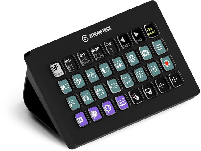 elgato 스트림 데크 xl 어드밴스드 컨트롤 32개 커스텀 lcd 키 윈도우 10 맥os 10.13 이상 (10gat9901), 32 Keys