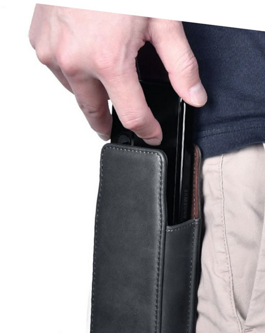 벨트케이스 폴드전용 허리지갑 고리 파우치, 폴드고리지갑-브라운