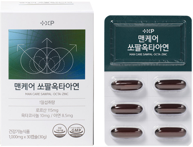 맨케어 쏘팔옥타아연, 1개, 30정