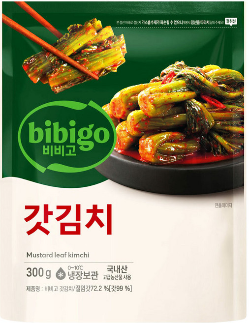 비비고 갓김치 300g, 5개