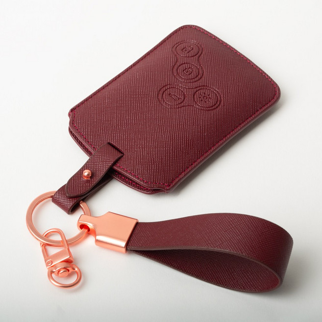 (무료각인)르노 호환 그랑 콜레오스 QM6 SM6 XM3 차키케이스 차키링 키홀더 차량용품, 로얄버건디, 르노 B, 실버(각인무료)