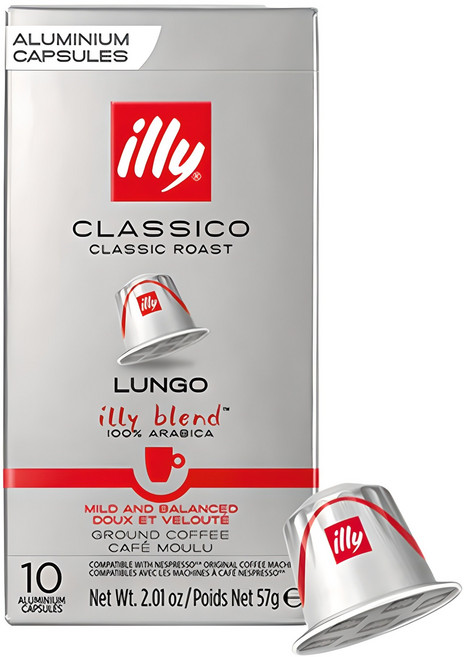 일리 클래식 로스트 룽고 그라운드 캡슐커피, 5.7g, 10개입, 1개