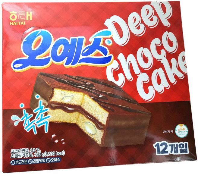 해태 오예스 촉촉 리얼케익, 360g, 2박스