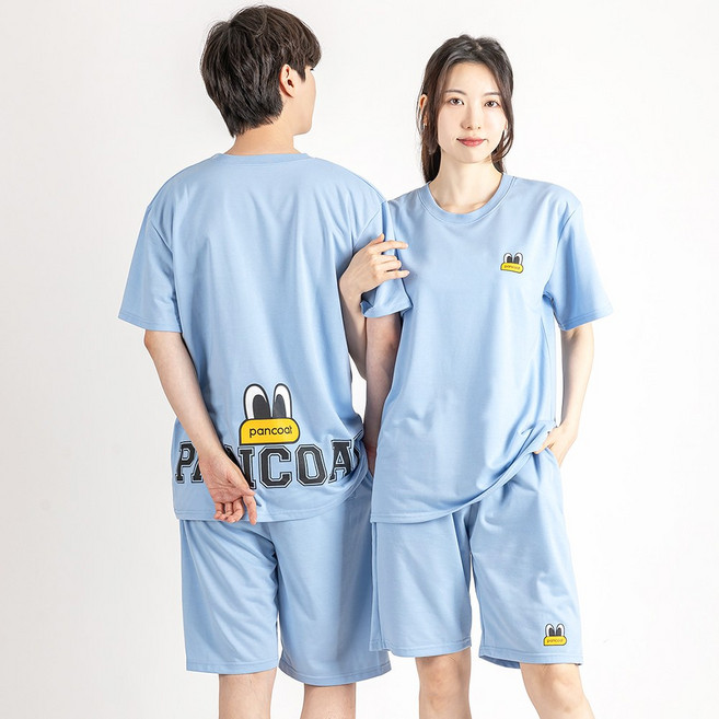 남여공용 라운드 캐릭터 오버핏 반팔세트