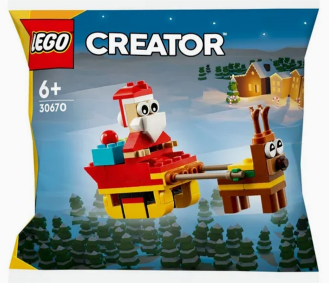 레고 크리에이터 어린이 조립 블록 크리스마스 시즌 놀이 장난감 세트 산타의 썰매, 1개