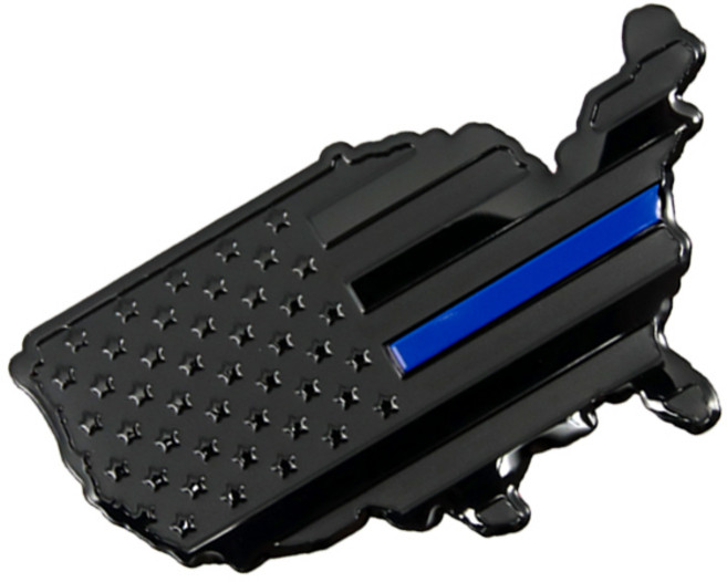 자동차 소형 미국 국기 엠블럼 스티커 뱃지 70mm 38mm (지프 포드 캐딜락 테슬라 쉐보레), 1개, 블루