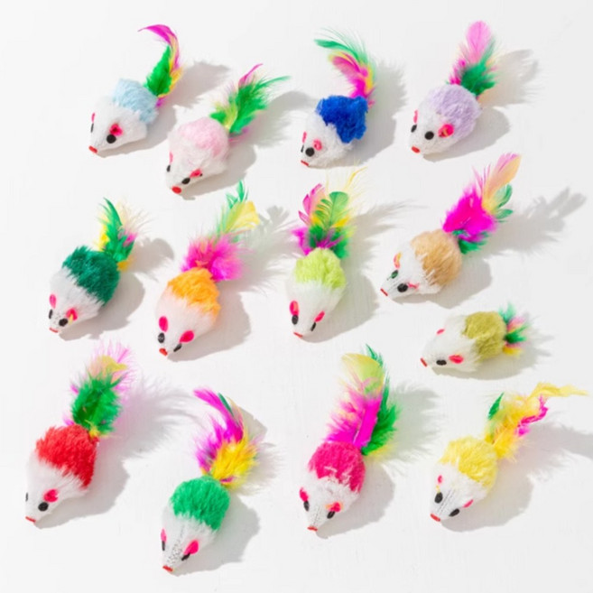 고양이 깃털 쥐돌이 장난감 12+3 할인이벤트 15개, 랜덤 발송