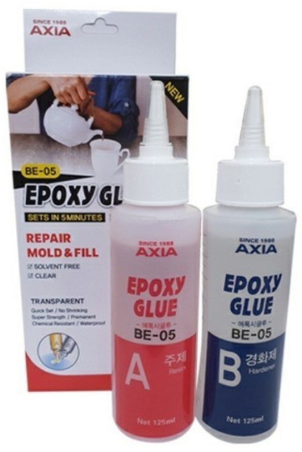 INVEN* 인벤 다목적 고급 에폭시 접착제 (A+B) 5분@안전2중포장@ 투명, 1세트