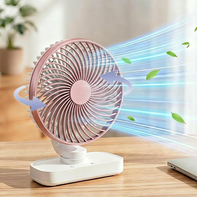 서큘레이터 선풍기 저소음 가정용 써큘레이터 무선 탁상용 선풍기, V1-로즈골드