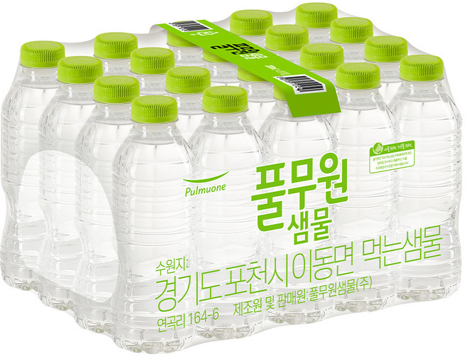 풀무원샘물 무라벨 생수, 330ml, 20개