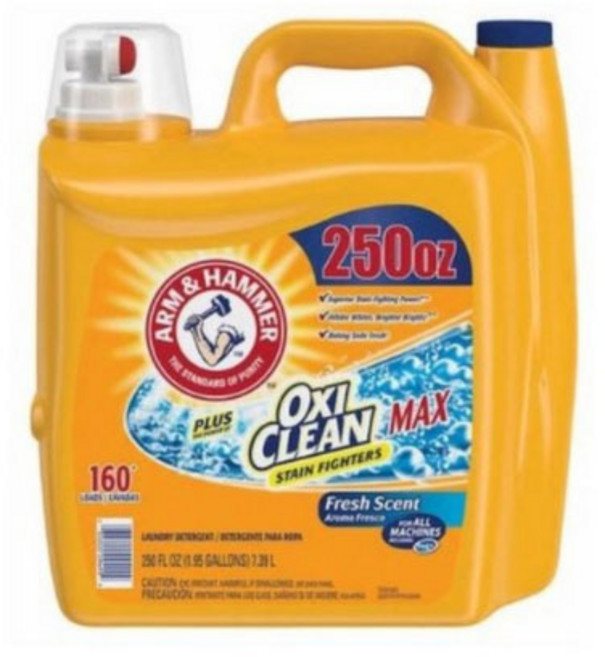 Arm & Hammer Laundry Detergent 암앤해머 옥시크린 냄새제거 액상 세제 프레쉬향 61.25oz(1.81L), 1개