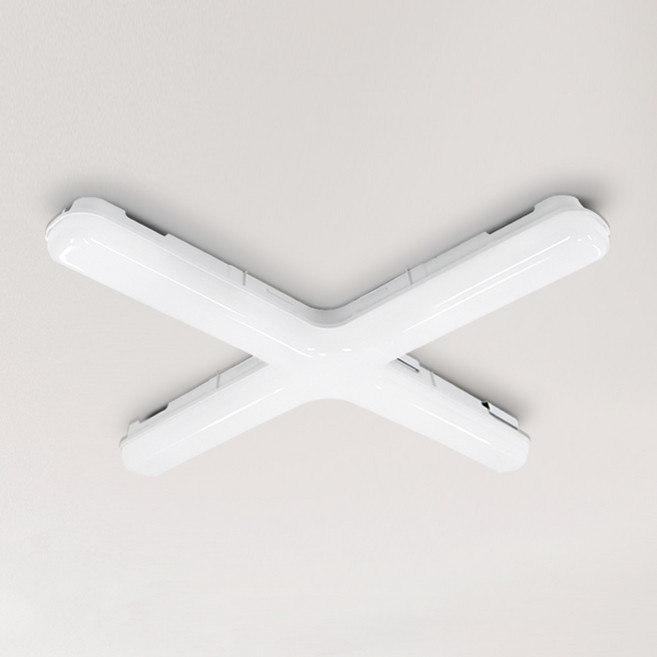 퓨어 LED 십자등 형광등 방등 거실등 등기구 조명 60W 플리커프리, 주광색