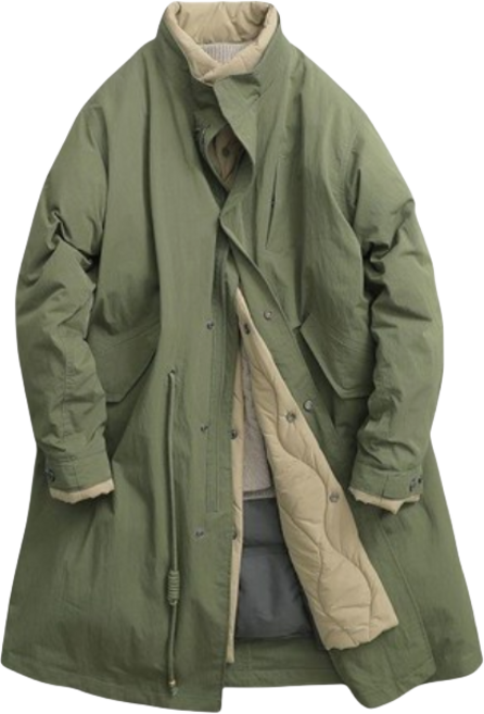 점퍼 남자 야상 개파카 안감 깔깔이 퀼팅 롱패딩