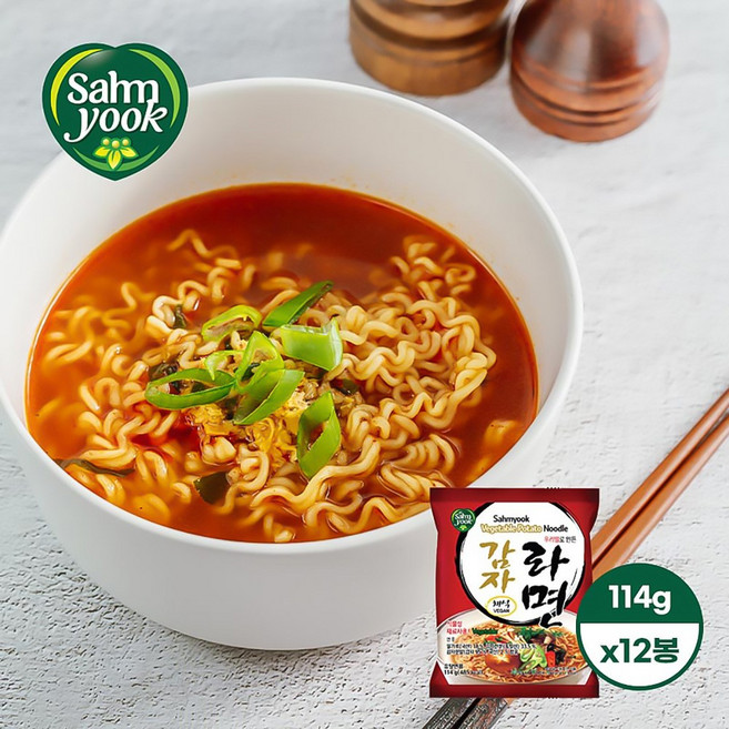 삼육 맛있는 채식 우리밀 감자 라면 (4봉) 식물성 비건라면, 3. 삼육 채식 감자 라면 (12봉)