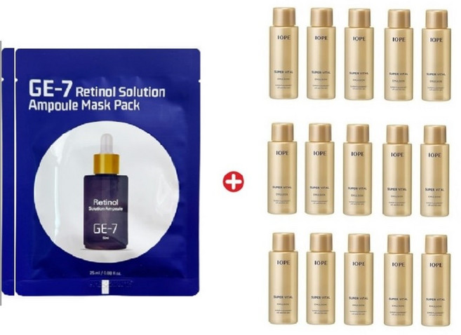 GE7 레티놀 에코 마스크2/아이오페 슈퍼바이탈 소프너18mlx15개, 15개, 18g