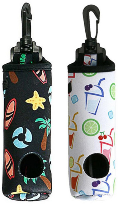 원우 네오프렌 골프 볼파우치 골프공파우치 3구 파우치 / 2개, 블랙+화이트